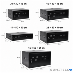Gabinete Rack 40 x 40 x 15 cm