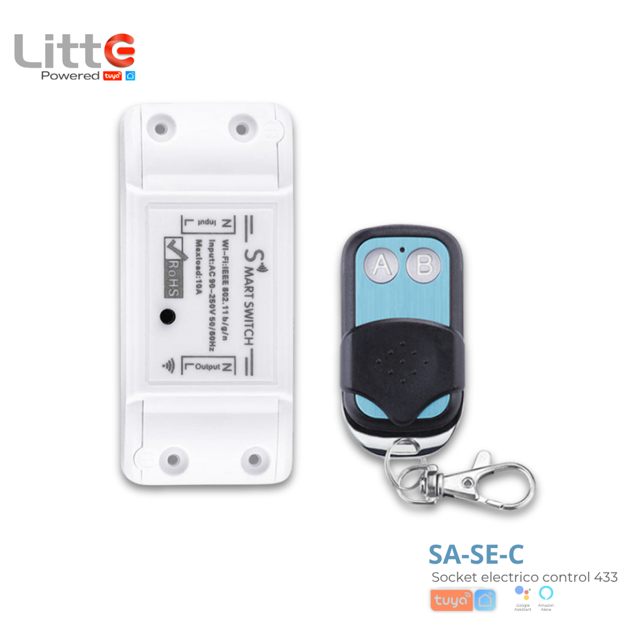 SA-SE-C Litte, Interruptor WiFi Inteligente 1 Canal 10A Tuya Smartlife
