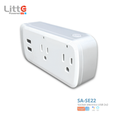SA-SE22 Litte, Toma Corriente WiFi 2 Salidas + 2 USB Tuya Smartlife