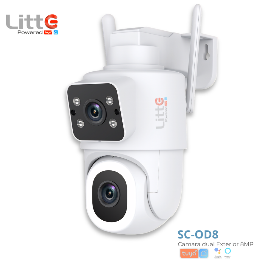 SC-POD8 Litte, Cámara PTZ Exterior 8MP Doble Lente Tuya Smartlife