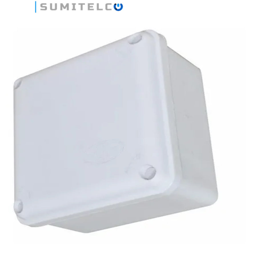 Caja de paso PVC 10x10cm para instalaciones CCTV seguridad Colombia