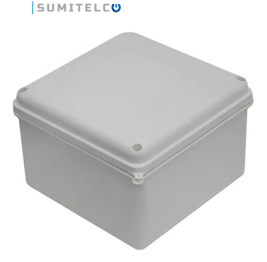 Caja de paso PVC 15x15cm para instalaciones CCTV seguridad Colombia