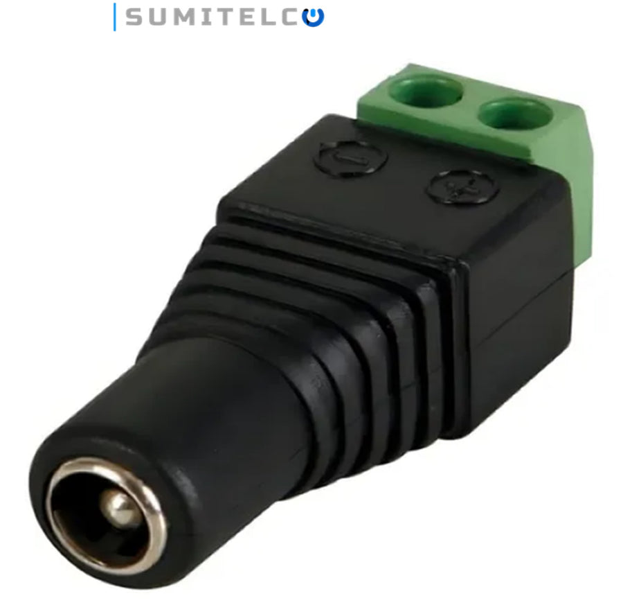 Bornera hembra conector eléctrico para instalación CCTV seguridad Colombia