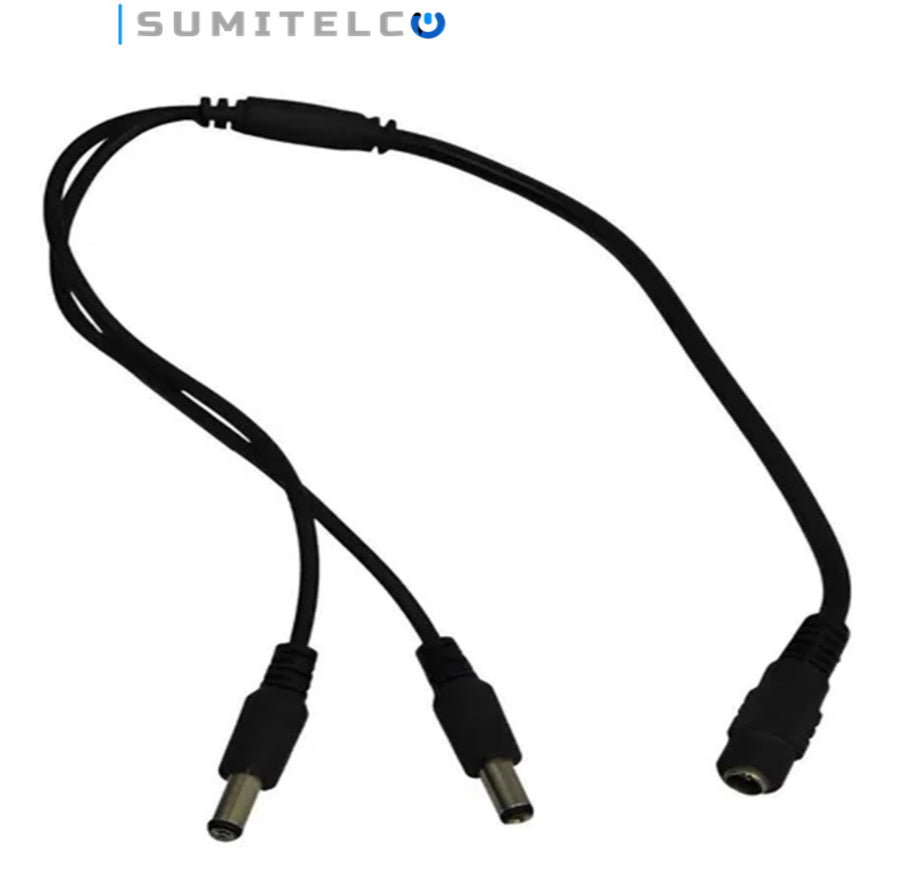 Cable pulpo corriente CCTV 1x2 distribuidor 12V para fuente central