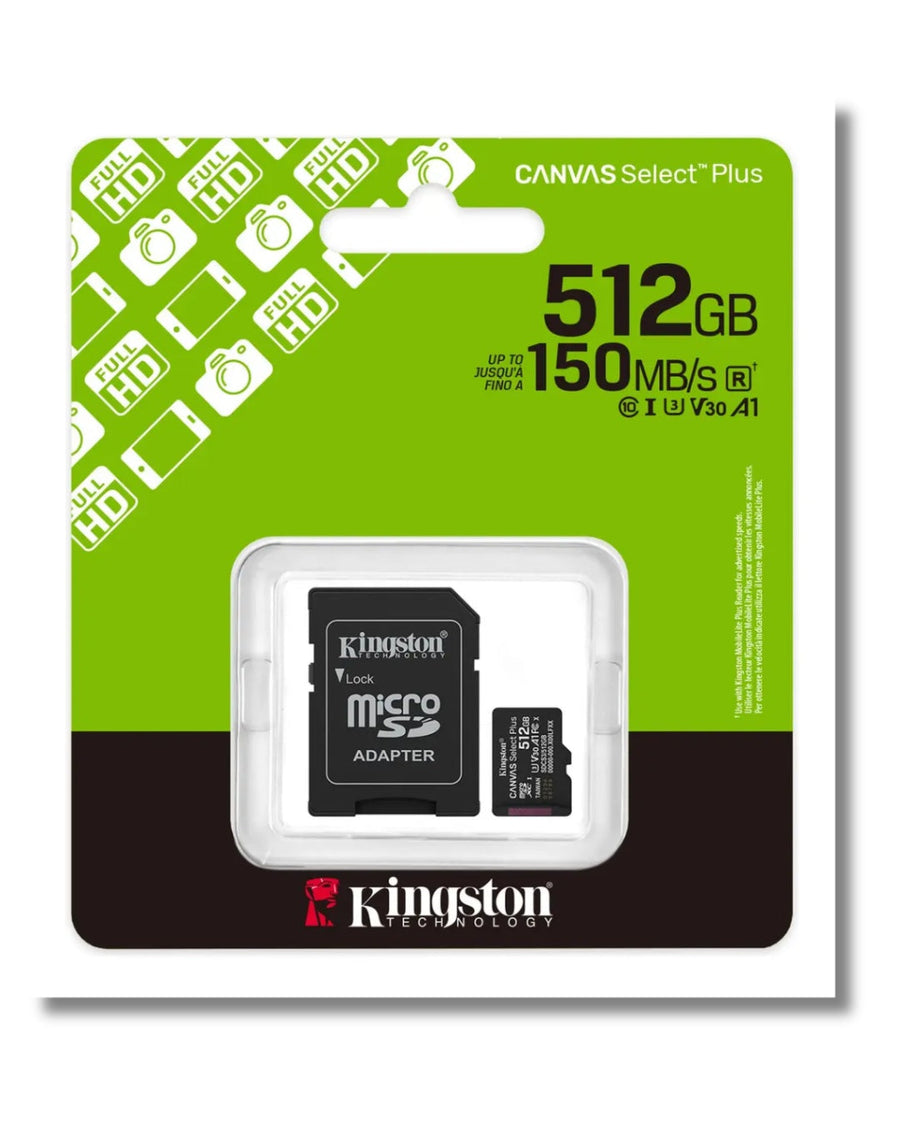 Micro SD Kingston, Tarjeta de Memoria 512GB