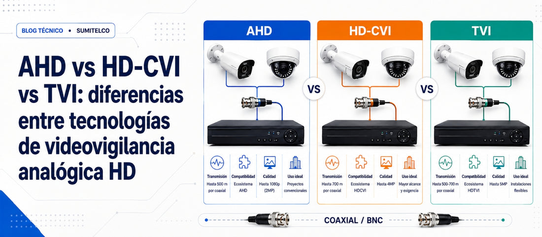 AHD vs HD-CVI: diferencias entre tecnologías de videovigilancia analógica HD