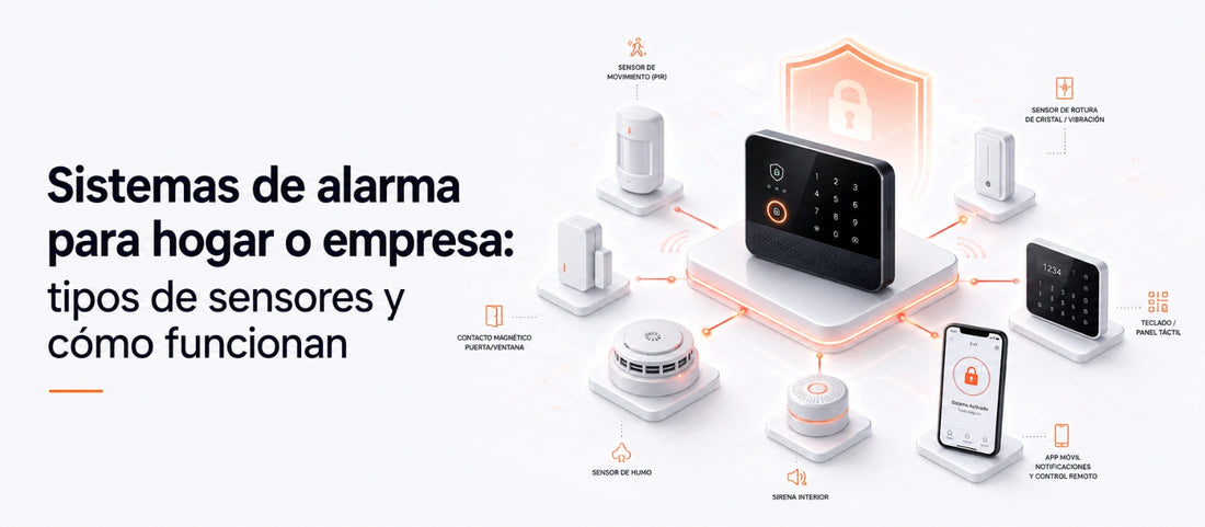 Sistemas de alarma para hogar o empresa: tipos de sensores y cómo funcionan