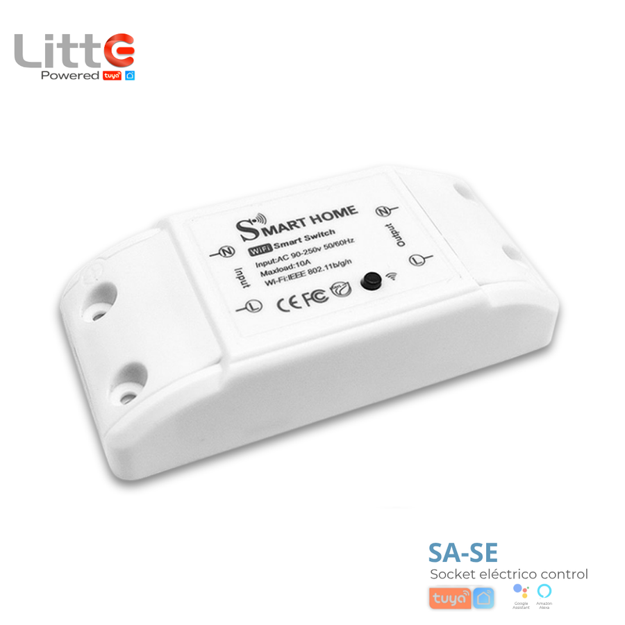 SA-SE Litte, Interruptor WiFi Inteligente 1 Canal 10A Tuya Smartlife