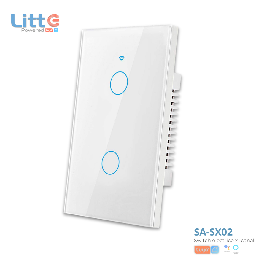 SA-SX02 Litte, Interruptor WiFi 2 Botones Tuya Smartlife