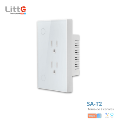 SA-T2 Litte, Toma Corriente WiFi 2 Salidas 16A Tuya Smartlife