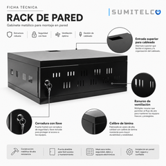 Gabinete Rack 40 x 40 x 15 cm