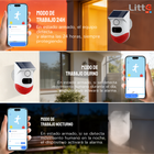 SA-PIR07 Litte, Sensor PIR Solar WiFi Exterior con Sirena 120dB Tuya Smartlife