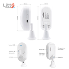 SA-PIR55 Litte, Sensor de Movimiento PIR WiFi con Alarma Sonora Tuya Smartlife