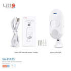 SA-PIR55 Litte, Sensor de Movimiento PIR WiFi con Alarma Sonora Tuya Smartlife