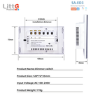 SA-ED3 Litte, Interruptor WiFi 3 Botones Táctil Dimmable Tuya Smartlife
