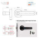SA-SCi3 Litte, Cerradura Inteligente con Huella Dactilar Tuya Smartlife