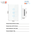 SA-ED3 Litte, Interruptor WiFi 3 Botones Táctil Dimmable Tuya Smartlife