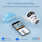 Camara WiFi PTZ Triple Lente 2MP Exterior Litte SC-OT9MP — 270° Tuya Smart