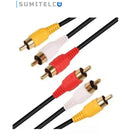 Cable audio RCA 3x3 1.5m para DVR NVR conexión multimedia Colombia