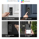 EZVIZ DL04 PRO vista interior cerradura biométrica con pantalla táctil