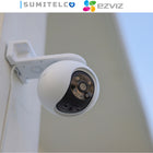 EZVIZ H8 5MP vista lateral cámara PTZ exterior con rotación completa