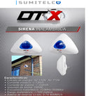 DTX sirena interior 433MHz detalle vista frontal para alarma