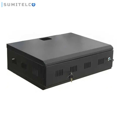 Gabinete de pared metálico con llave 31x35x15cm para redes y CCTV