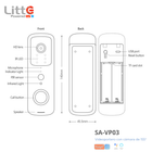 SA-VP03 Litte, Videoportero WiFi con Batería Tuya Smartlife