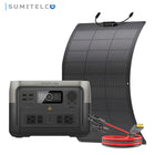 EcoFlow River 2 Max kit solar portátil 500W con panel flex 100W para camping y emergencias