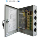 Fuente centralizada CCTV 12V 10A para 8 cámaras seguridad Colombia