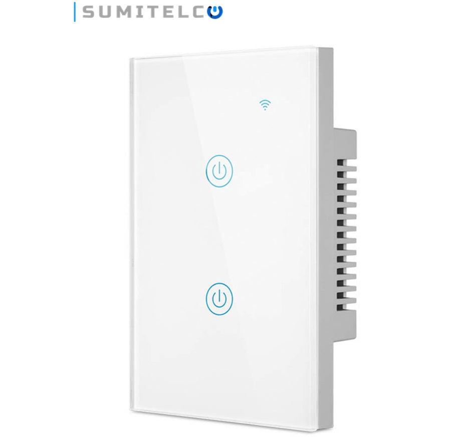 Interruptor WiFi Tuya Smart 2 canales aluminio inteligente Colombia