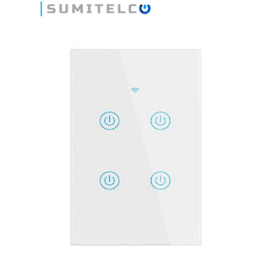 Interruptor WiFi Tuya Smart 4 canales aluminio inteligente Colombia