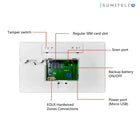 DTX SA-854 panel alarma WiFi 4G detalle pantalla táctil control