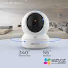 EZVIZ H6c vista lateral cámara WiFi 360 grados para hogar